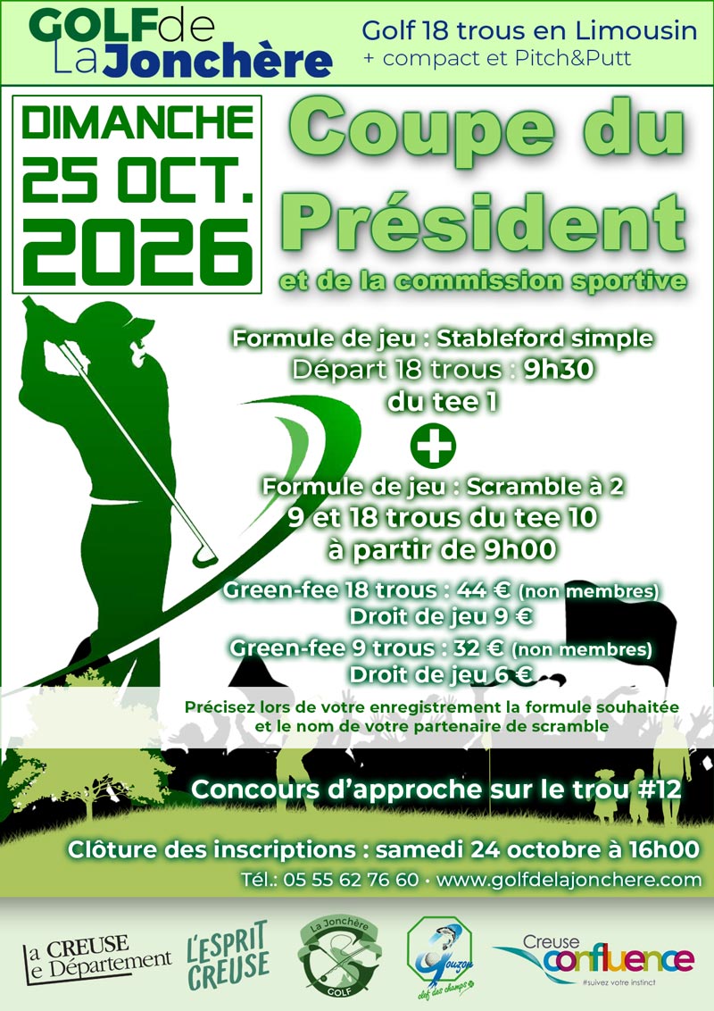Affiche — Coupe du Président (scramble - 18 trous)
