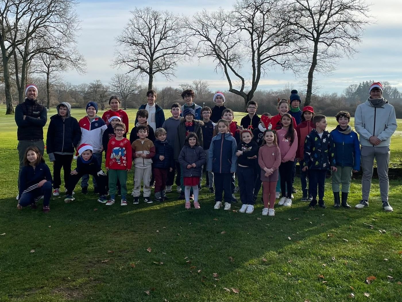 Les jeunes de l'école de golf de la Jonchère réunis sur le parcours